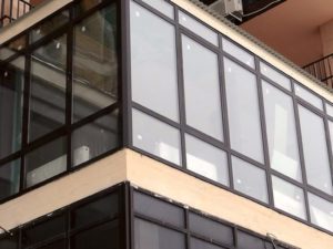 Противопожарный витраж для балкона из алюминиевого профиля / серия FRM7364